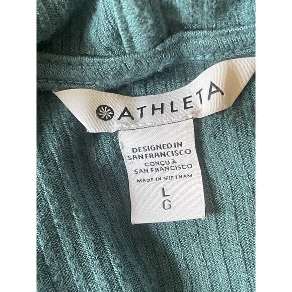 Athleta Womens Prussian Blue Long Sleeve Open Front Cardigan Sweater |Size Large - Picture 2 of 8